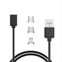 3 in 1 Magnetic Charging Cable Micro USB / Lightning / Type C Fast Connect USB Charger Cable